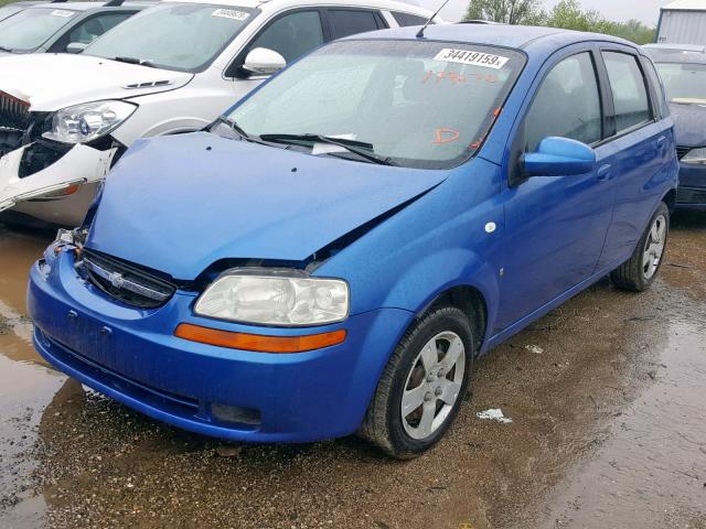 KL1TD66647B714719 - 2007 CHEVROLET AVEO BASE Mavi foto 2