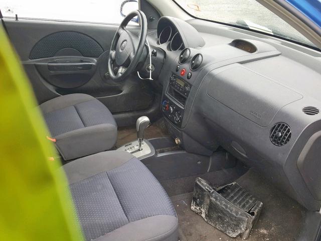 KL1TD66647B714719 - 2007 CHEVROLET AVEO BASE Mavi foto 5