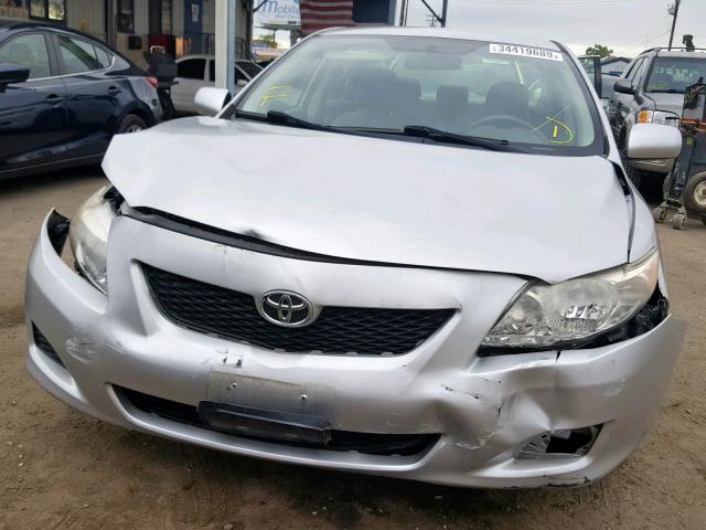 JTDBU4EE4A9114783 - 2010 TOYOTA COROLLA BA SILVER photo 9