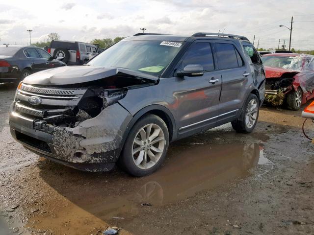 1FM5K7F88DGA44066 - 2013 FORD EXPLORER L GRAY photo 2