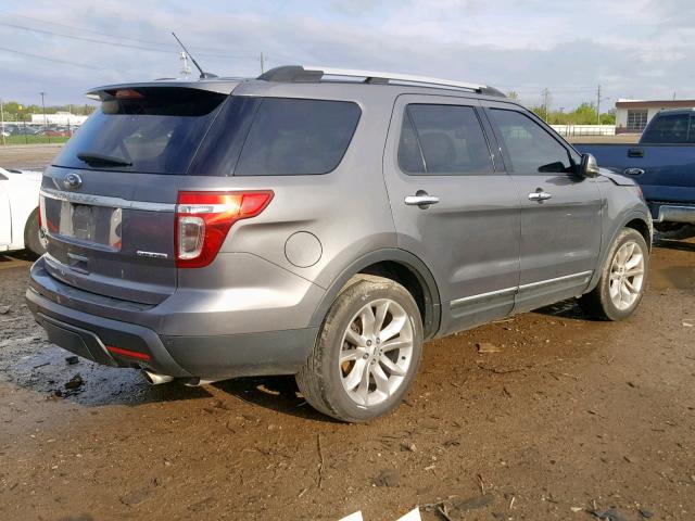 1FM5K7F88DGA44066 - 2013 FORD EXPLORER L GRAY photo 4