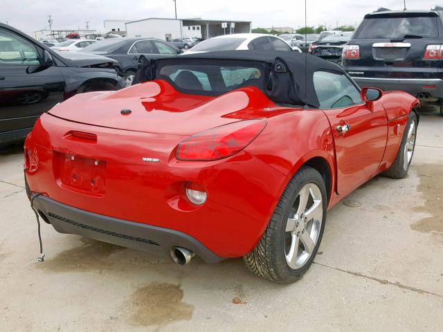 1G2MG35X57Y118386 - 2007 PONTIAC SOLSTICE G RED photo 4