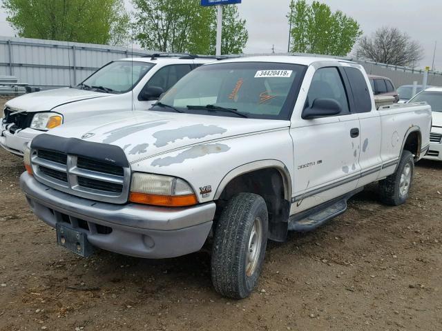 1B7GG23X3VS230237 - 1997 DODGE DAKOTA WHITE photo 2