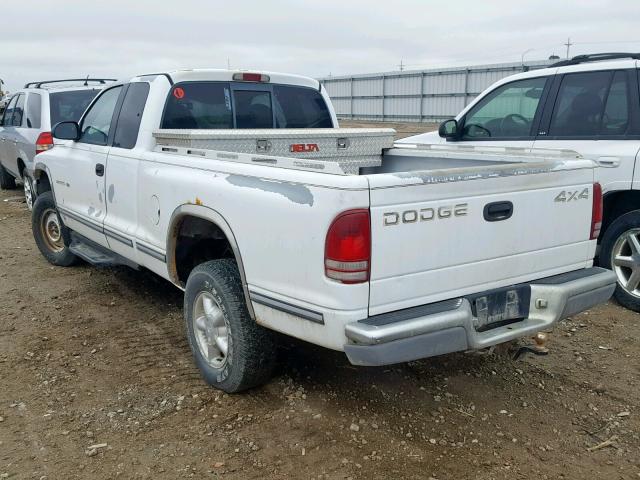 1B7GG23X3VS230237 - 1997 DODGE DAKOTA WHITE photo 3