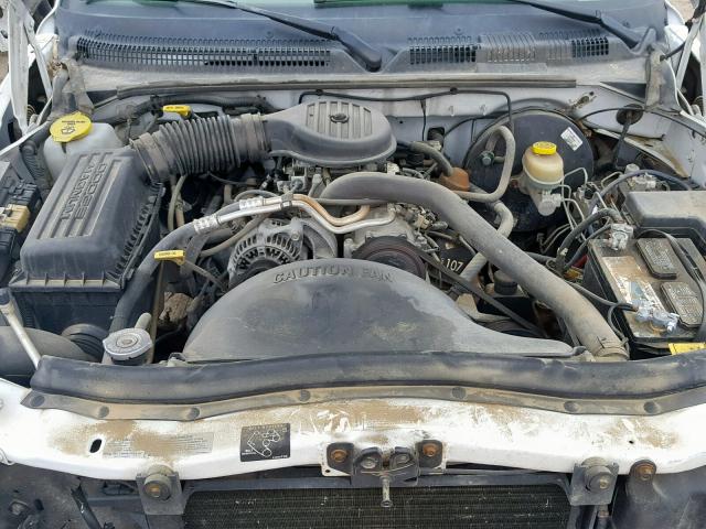 1B7GG23X3VS230237 - 1997 DODGE DAKOTA WHITE photo 7