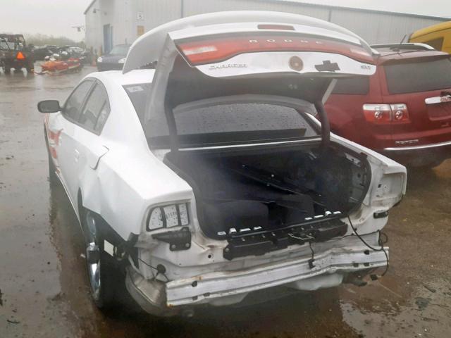 2C3CDXHG6EH330826 - 2014 DODGE CHARGER SX WHITE photo 9