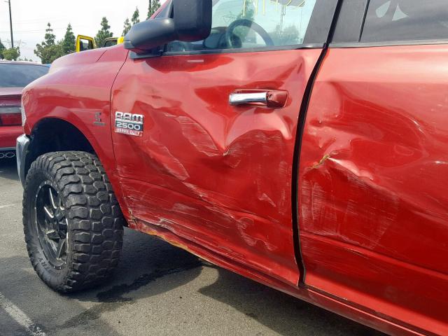 3D7UT2CLXAG145608 - 2010 DODGE RAM 2500 RED photo 9