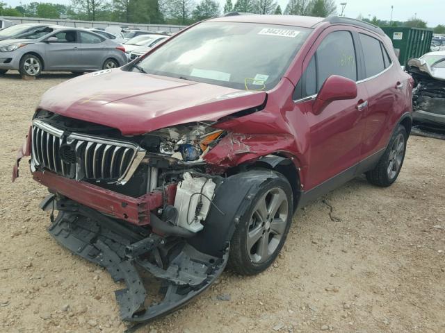 KL4CJASB7DB196196 - 2013 BUICK ENCORE RED photo 2