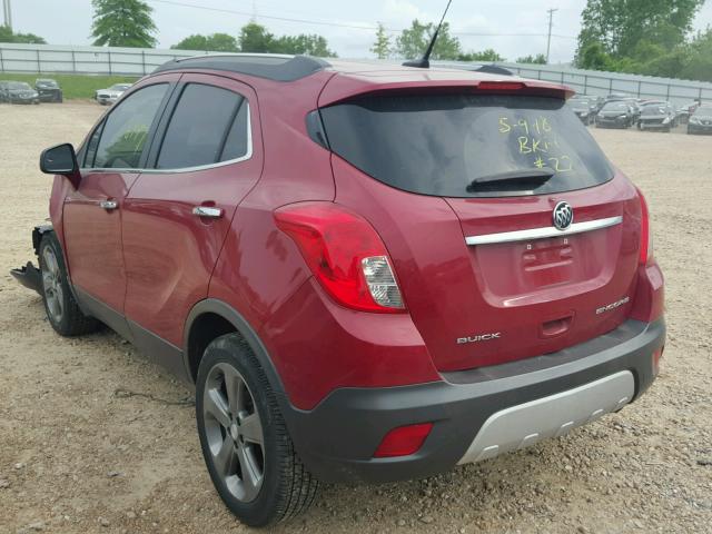 KL4CJASB7DB196196 - 2013 BUICK ENCORE RED photo 3