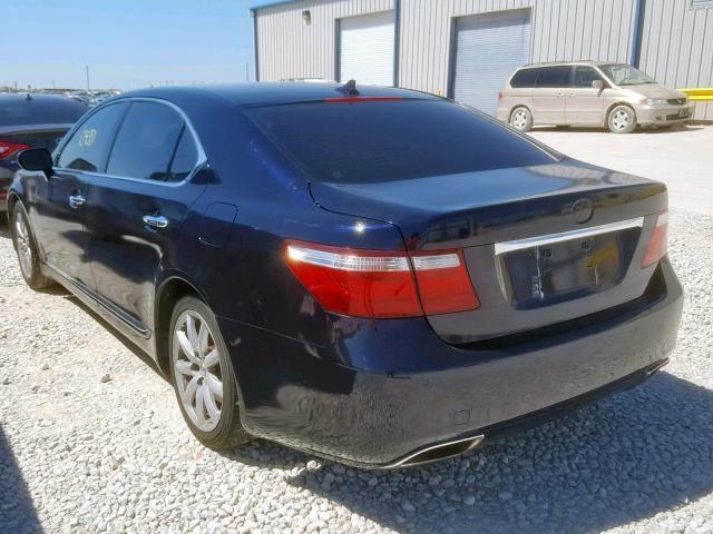 JTHGL46F285025021 - 2008 LEXUS LS 460L BLACK photo 3