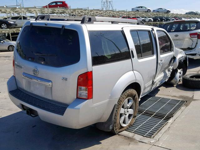 5N1AR18B59C612403 - 2009 NISSAN PATHFINDER SILVER photo 4