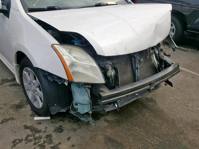 3N1AB6AP0CL739456 - 2012 NISSAN SENTRA 2.0 WHITE photo 9