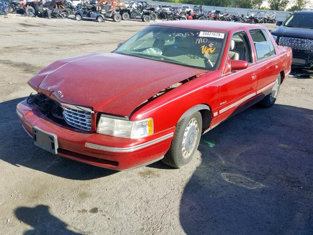 1G6KD54Y5XU733886 - 1999 CADILLAC DEVILLE RED photo 2