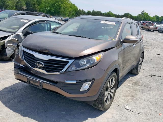 KNDPC3A27C7186381 - 2012 KIA SPORTAGE E BROWN photo 2