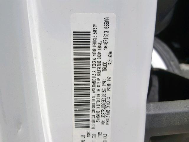 3C6TRVDD7EE128156 - 2014 RAM PROMASTER 白色 照片 10