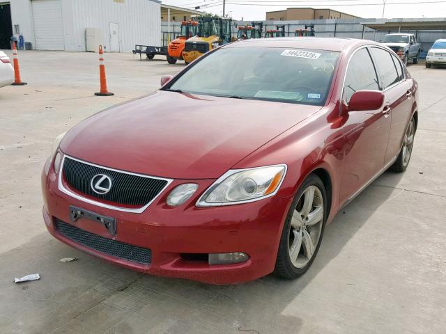 JTHBE96S470027637 - 2007 LEXUS GS 350 RED photo 2