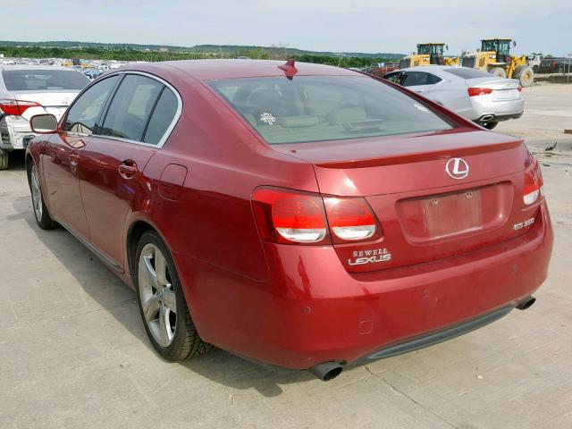 JTHBE96S470027637 - 2007 LEXUS GS 350 RED photo 3