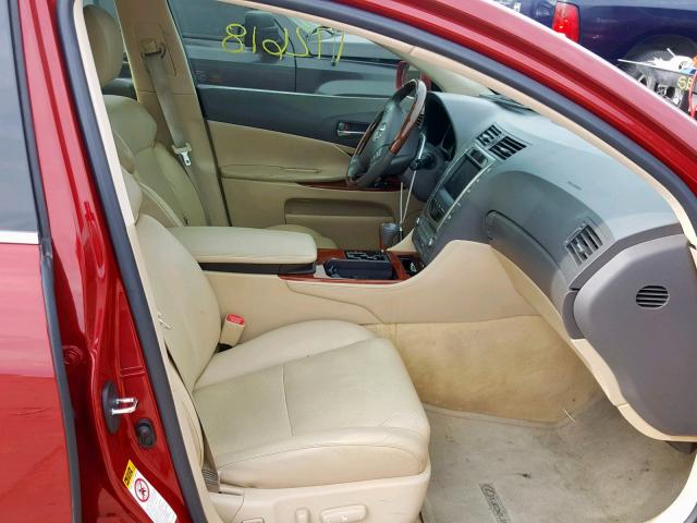 JTHBE96S470027637 - 2007 LEXUS GS 350 RED photo 5