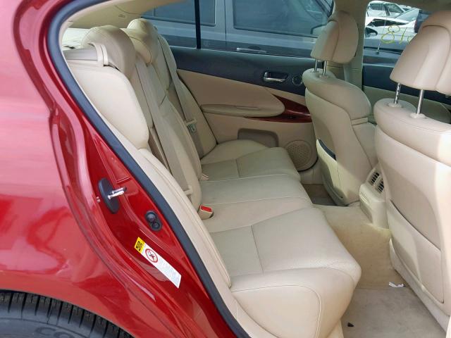 JTHBE96S470027637 - 2007 LEXUS GS 350 RED photo 6