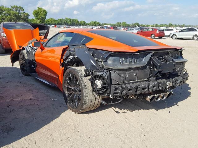 1G1YP2D68K5604015 - 2019 CHEVROLET CORVETTE Z06 1LZ  photo 3