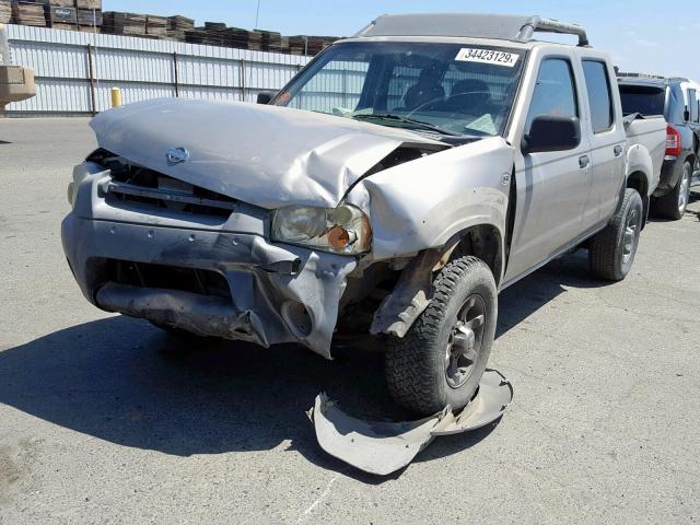 1N6ED27TX1C361710 - 2001 NISSAN FRONTIER C SILVER photo 2