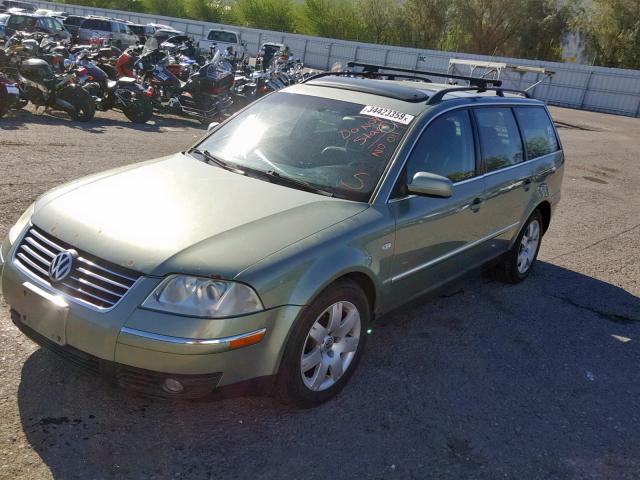 WVWYH63B83E073331 - 2003 VOLKSWAGEN PASSAT GLX GREEN photo 2