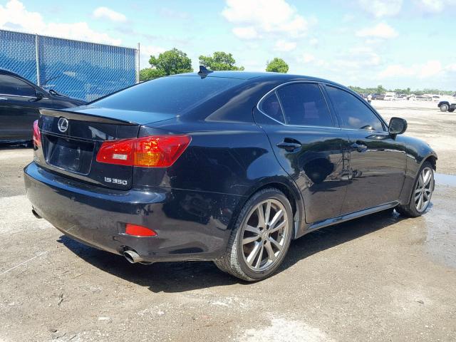 JTHBE262182015846 - 2008 LEXUS IS 350 BLACK photo 4