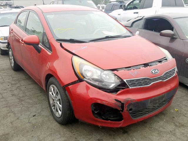 KNADN5A36C6092299 - 2012 KIA RIO EX RED photo 1