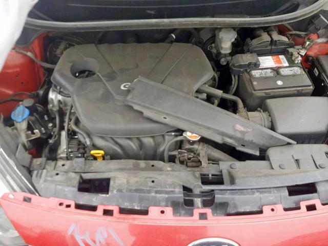 KNADN5A36C6092299 - 2012 KIA RIO EX RED photo 7