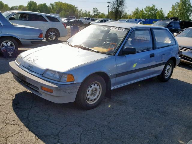 2HGED6341KH551937 - 1989 HONDA CIVIC BLUE photo 2