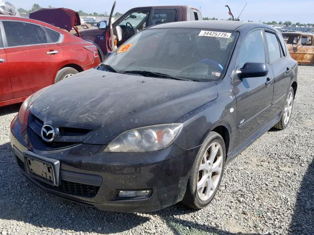 JM1BK343171683145 - 2007 MAZDA 3 HATCHBAC BLACK photo 2