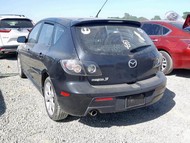 JM1BK343171683145 - 2007 MAZDA 3 HATCHBAC BLACK photo 3