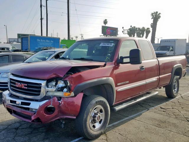 1GTHC29U37E195729 - 2007 GMC SIERRA C25 BURGUNDY photo 2