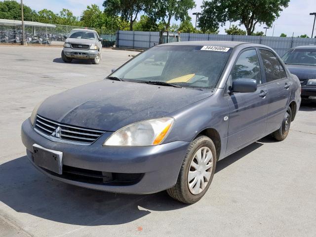 JA3AJ26E26U012442 - 2006 MITSUBISHI LANCER ES GRAY photo 2