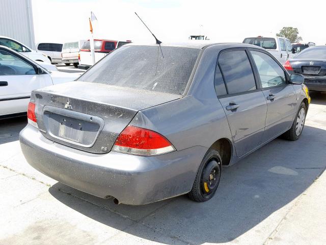 JA3AJ26E26U012442 - 2006 MITSUBISHI LANCER ES GRAY photo 4