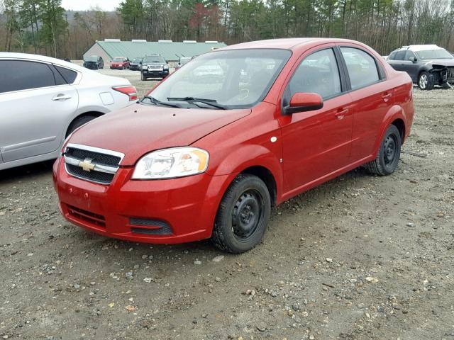 KL1TD56678B057913 - 2008 CHEVROLET AVEO BASE წითელი ფოტო 2