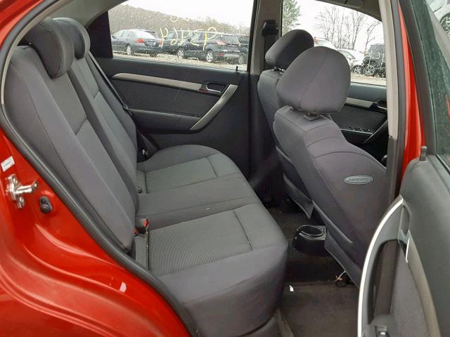 KL1TD56678B057913 - 2008 CHEVROLET AVEO BASE წითელი ფოტო 6