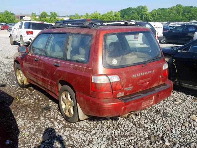 JF1SF65622H740098 - 2002 SUBARU FORESTER S RED photo 3