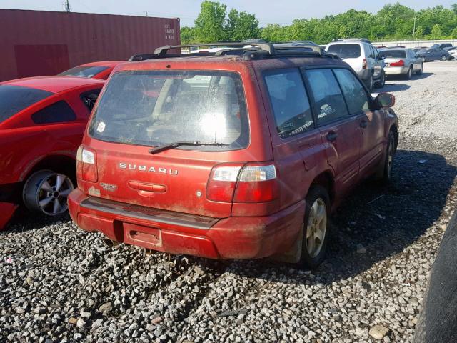 JF1SF65622H740098 - 2002 SUBARU FORESTER S RED photo 4