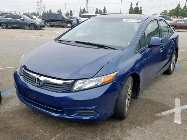 19XFB2F93CE339899 - 2012 HONDA CIVIC EXL BLUE photo 2