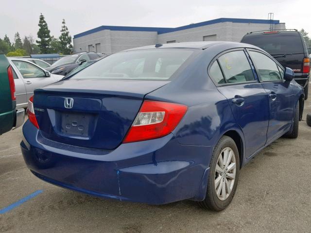 19XFB2F93CE339899 - 2012 HONDA CIVIC EXL BLUE photo 4