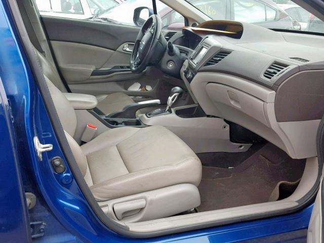 19XFB2F93CE339899 - 2012 HONDA CIVIC EXL BLUE photo 5