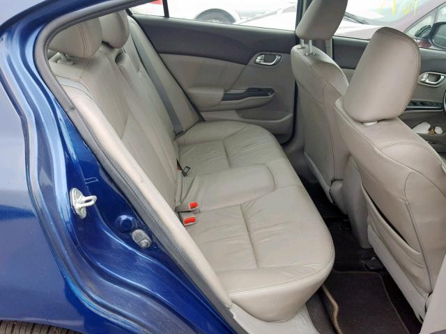 19XFB2F93CE339899 - 2012 HONDA CIVIC EXL BLUE photo 6