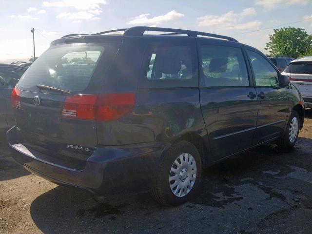 5TDZA23C24S097422 - 2004 TOYOTA SIENNA CE BLUE photo 4