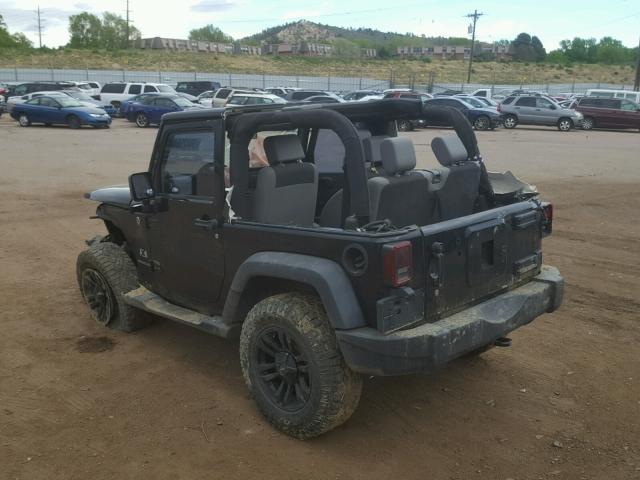 1J4FA24187L112313 - 2007 JEEP WRANGLER X BLACK photo 3