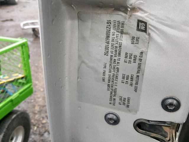 1G1ZT68N67F100752 - 2007 CHEVROLET MALIBU MAX ნაცრისფერი ფოტო 10