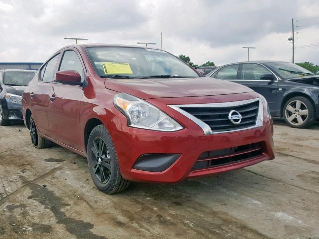 3N1CN7AP8KL840331 - 2019 NISSAN VERSA S RED photo 1