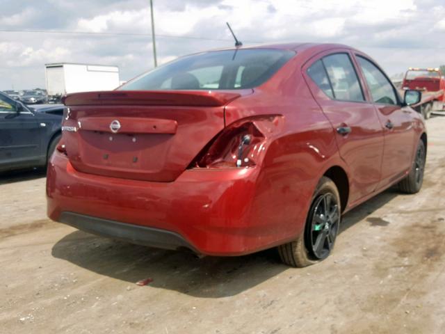 3N1CN7AP8KL840331 - 2019 NISSAN VERSA S RED photo 4