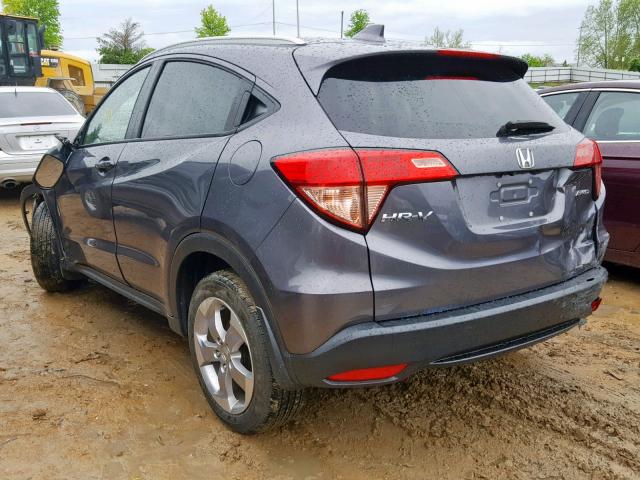 3CZRU6H74HM710201 - 2017 HONDA HR-V EXL GRAY photo 3