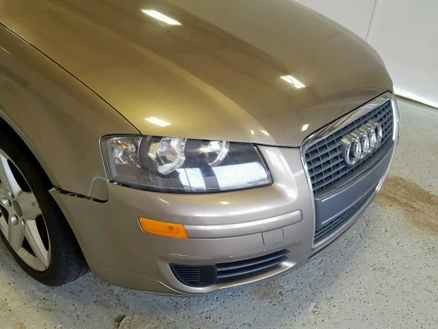 WAUHF78P27A128172 - 2007 AUDI A3 2 GOLD photo 9